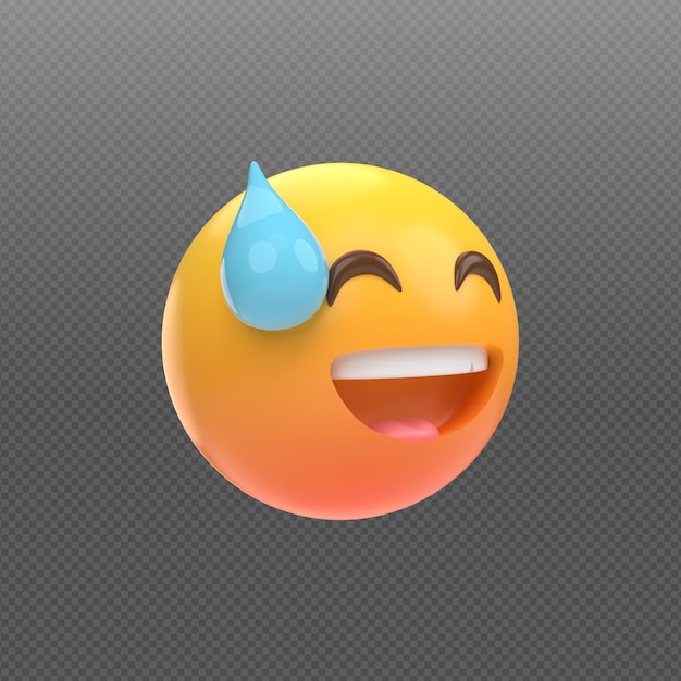 3D concept rendering of emoticon