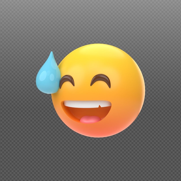 3D concept rendering of emoticon