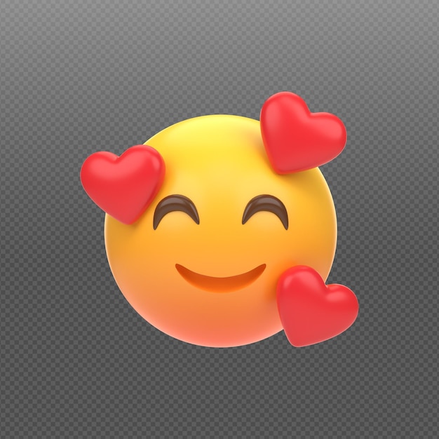 3D concept rendering of emoticon