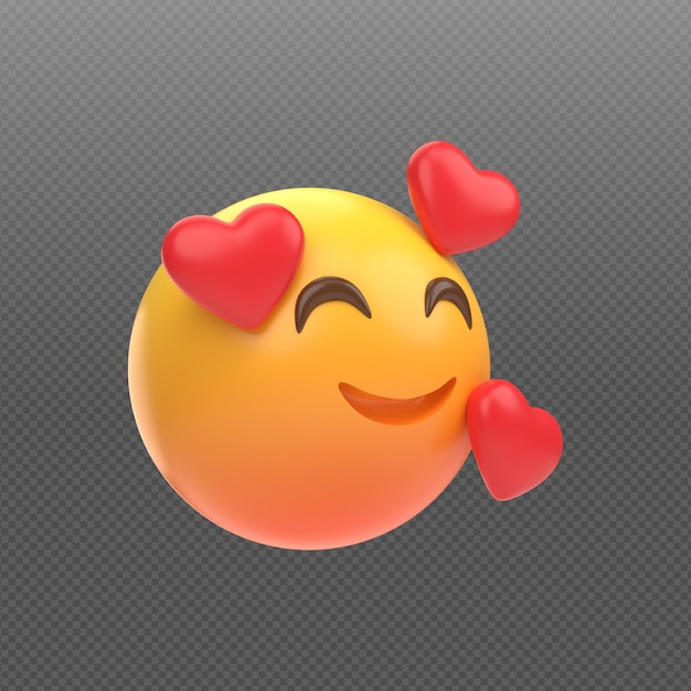 3D concept rendering of emoticon