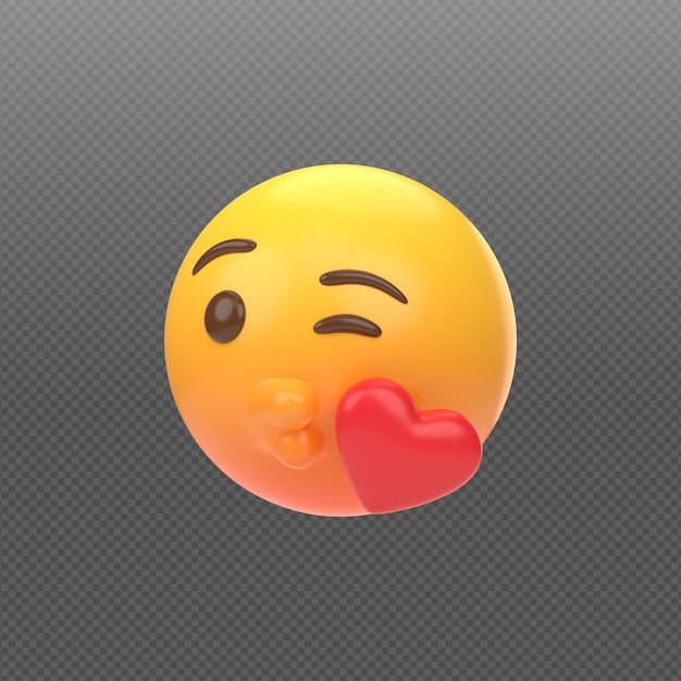 3D concept rendering of emoticon