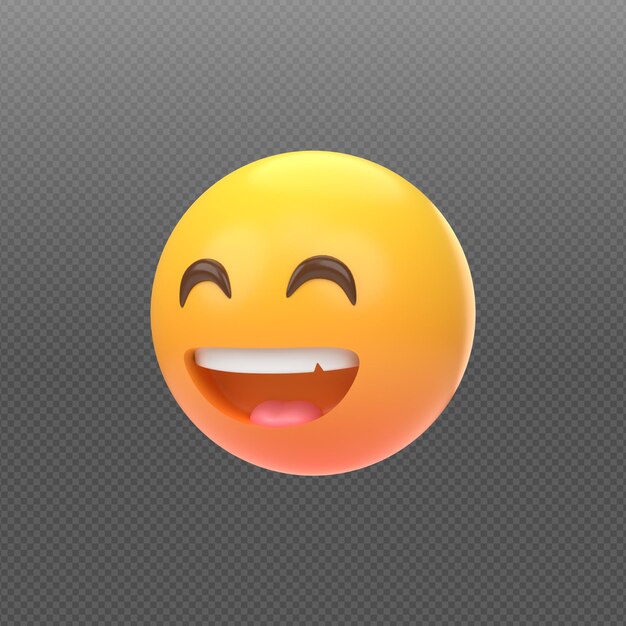 3D concept rendering of emoticon