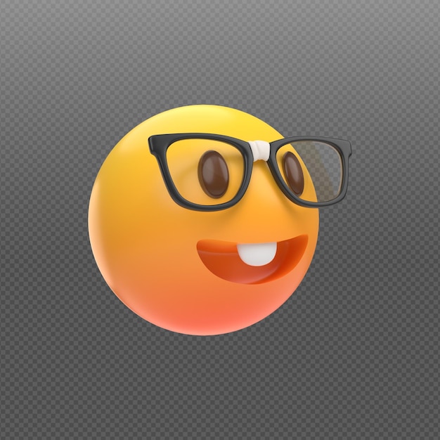 3D concept rendering of emoticon