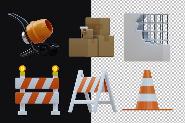 3D Construction Icon Collection