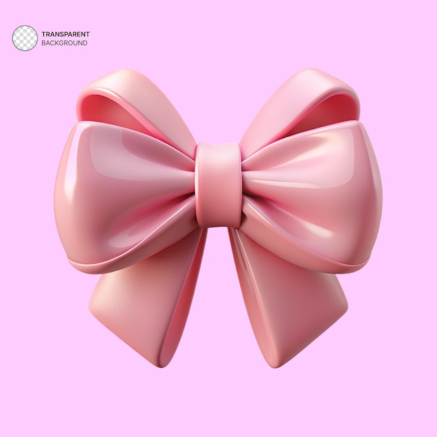 PSD 3d coquette pink bow icon