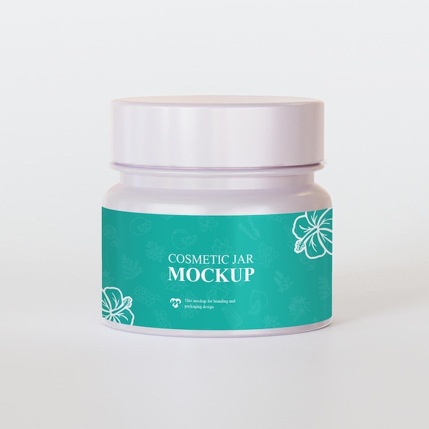 3d Cosmetic Jar mockup