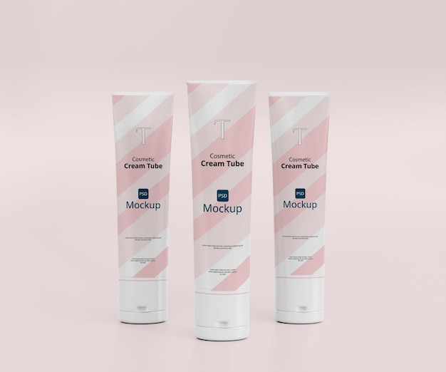 3D Cosmetic Tube And Box Mockup