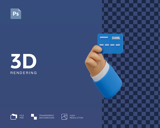 3D credit card illustration