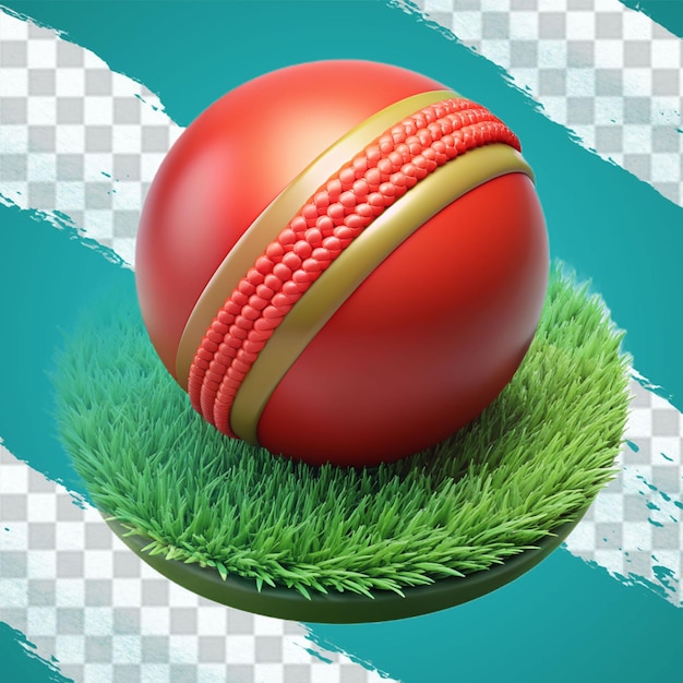 3d cricket realistic red ball