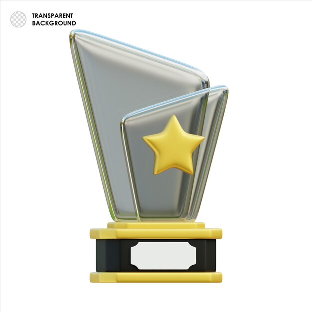 3D Crystal Star Award Trophy