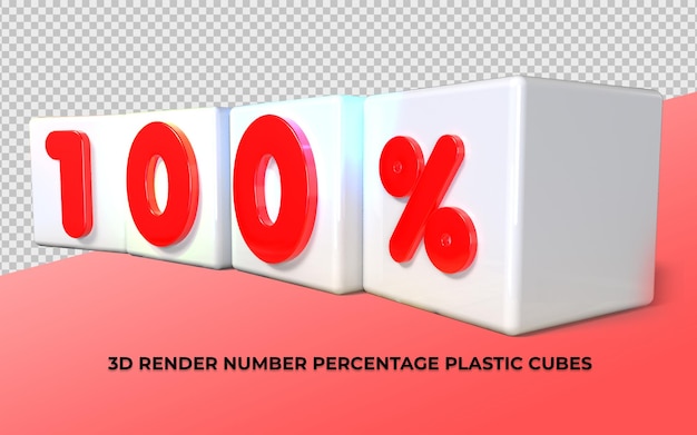 3D cubes plastic number 100 percentage red color sale