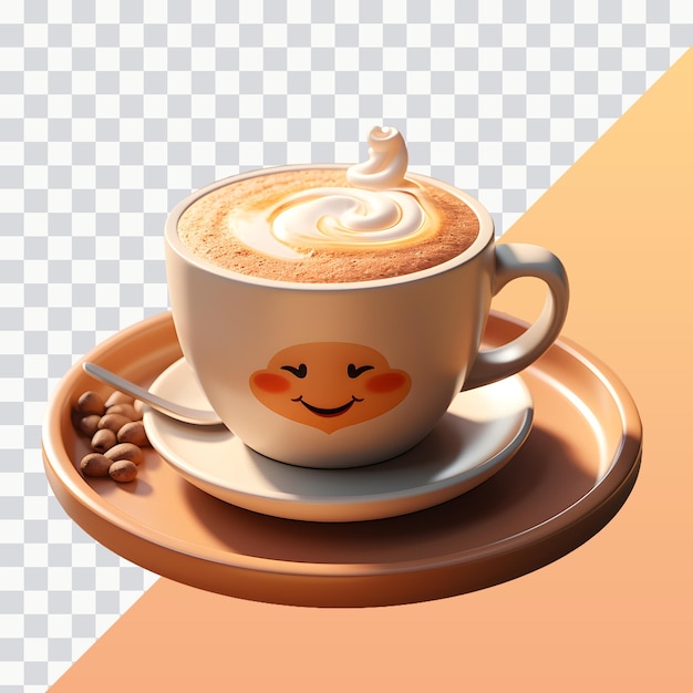 3D Cup soft smooth lighting only png premium psd