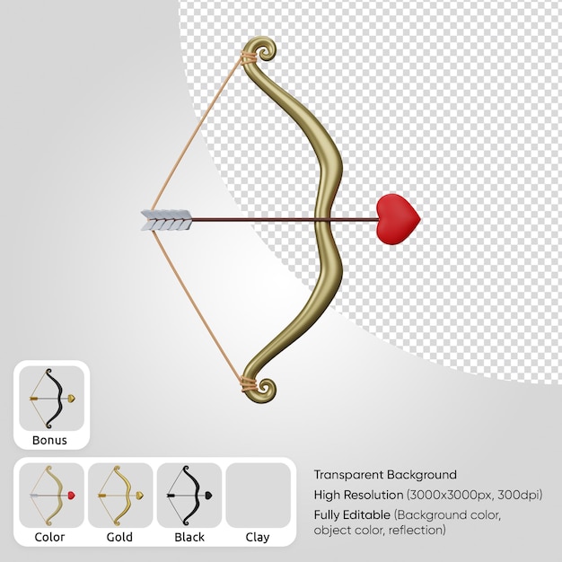 3d Cupid bow front