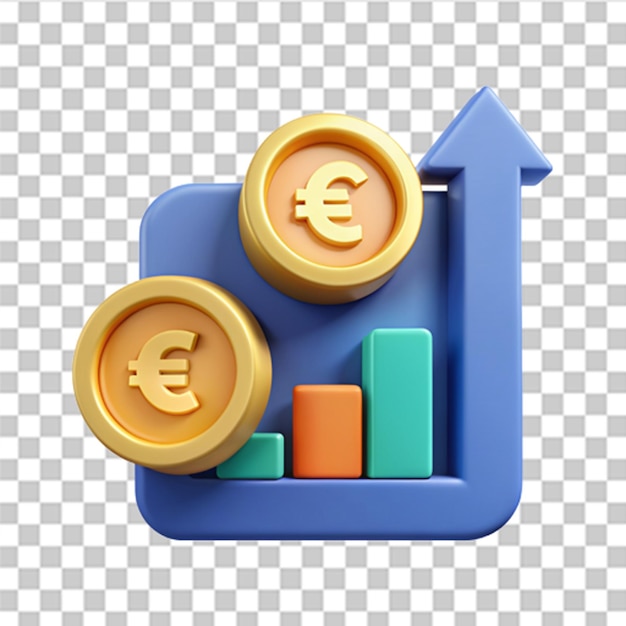 PSD 3d currency exchange illustration concept of currency exchange or cash back euro to bitcoin icon money conversion trendy and modern vector in 3d style