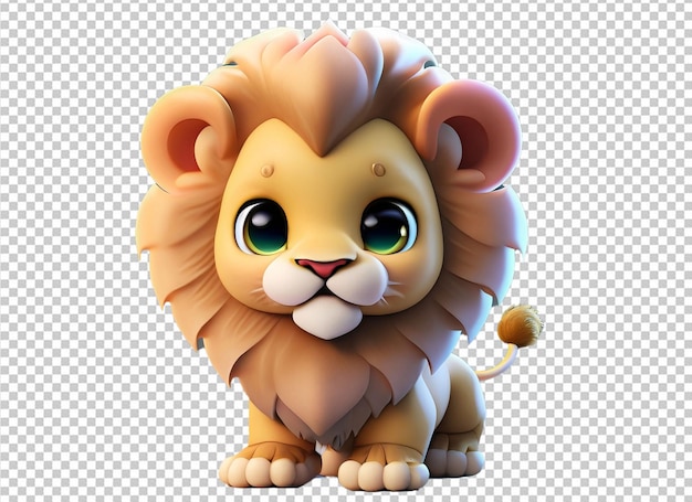 3d cute baby lion