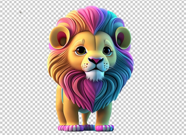 3d cute baby lion