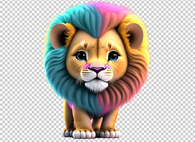 3d cute baby lion