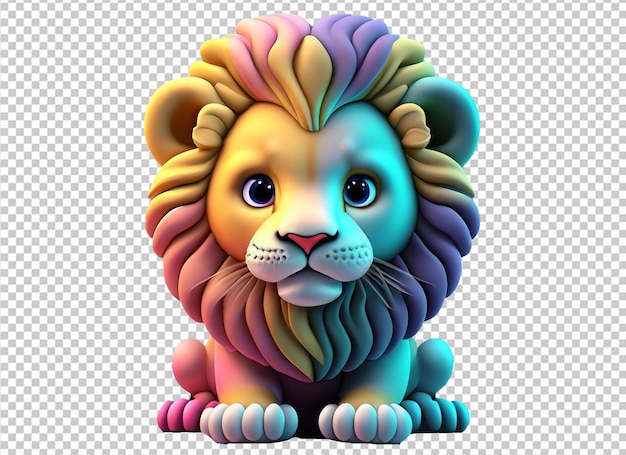 3d cute baby lion