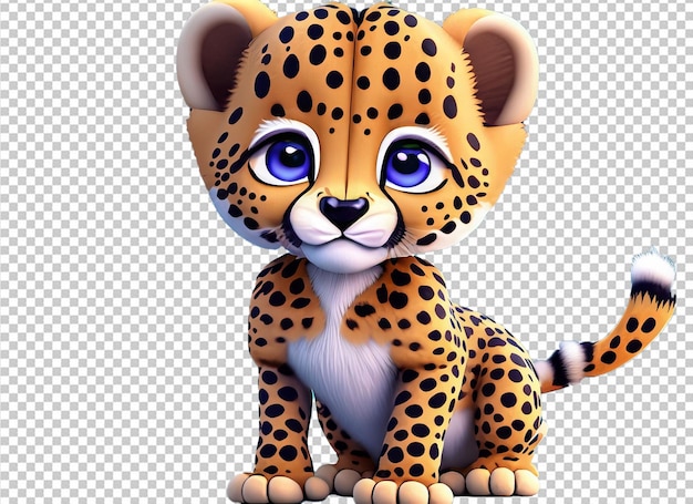 3d cute baby tiger