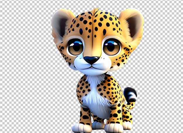 3d cute baby tiger