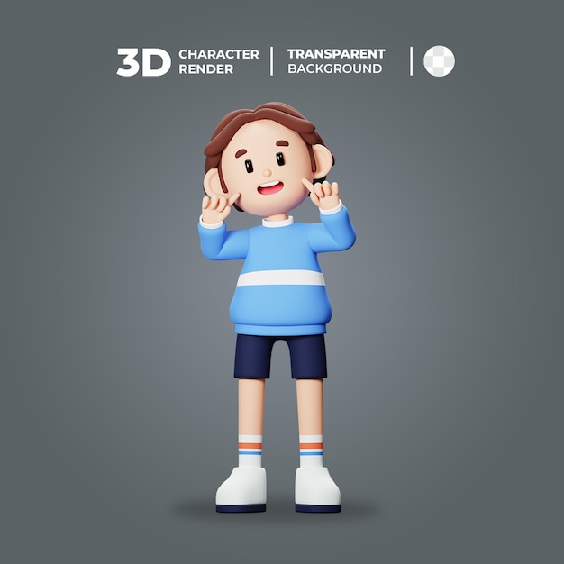 3D Cute Boy Character