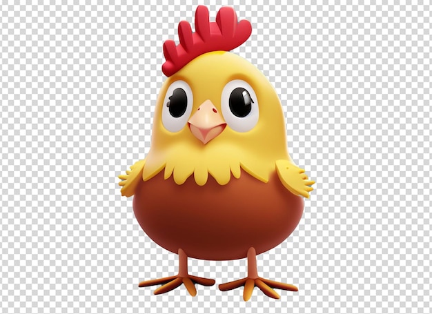 3D Cute Chicken Clipart