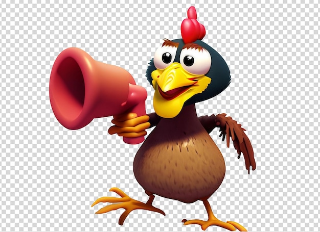 3D Cute Chicken Clipart