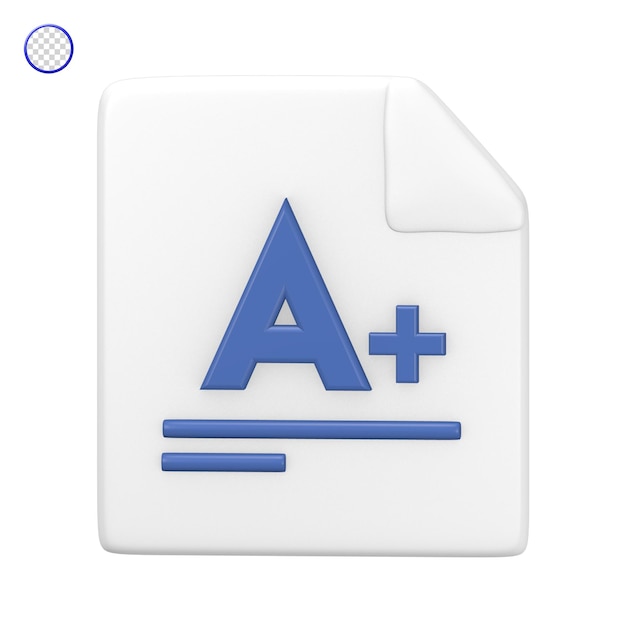 3D Cute Icon Object Grades Good Motivation Success