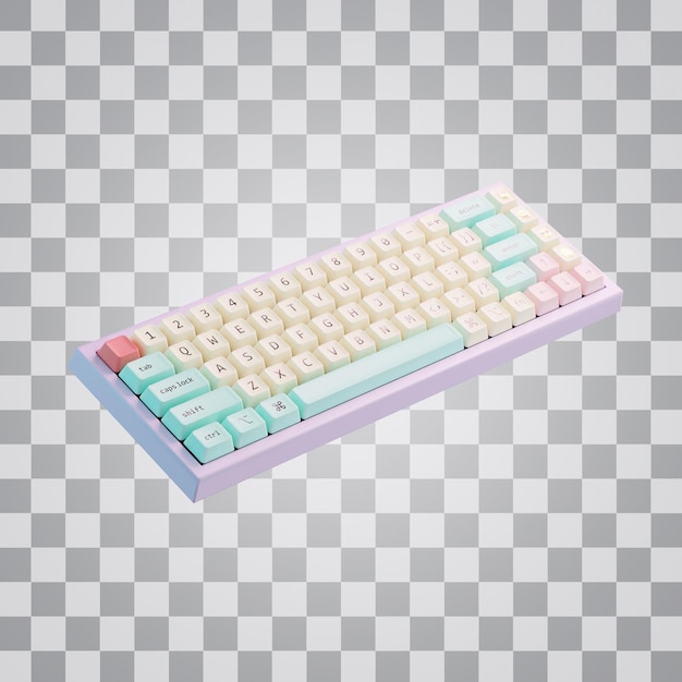 3d cute mechanical gaming keyboard alpha background