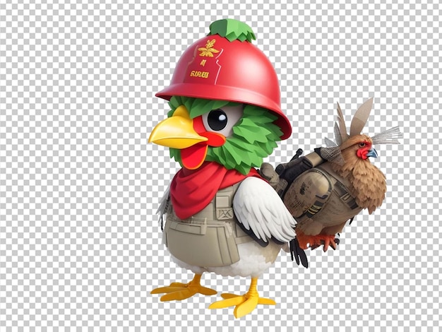 3d cute pigeon wearing a helmet