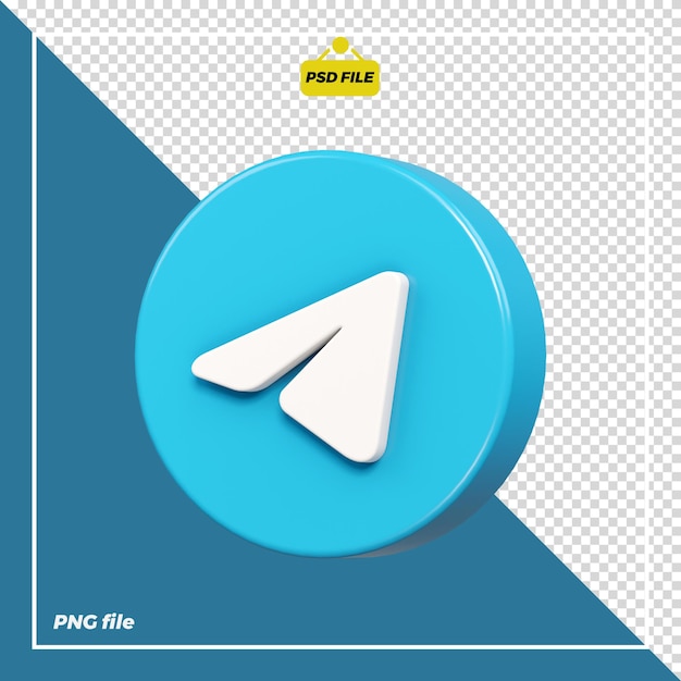 3d Cyrcle Telegram Icon