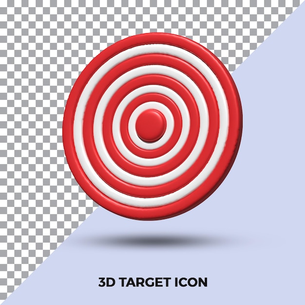 3d dart board for target icon isolated