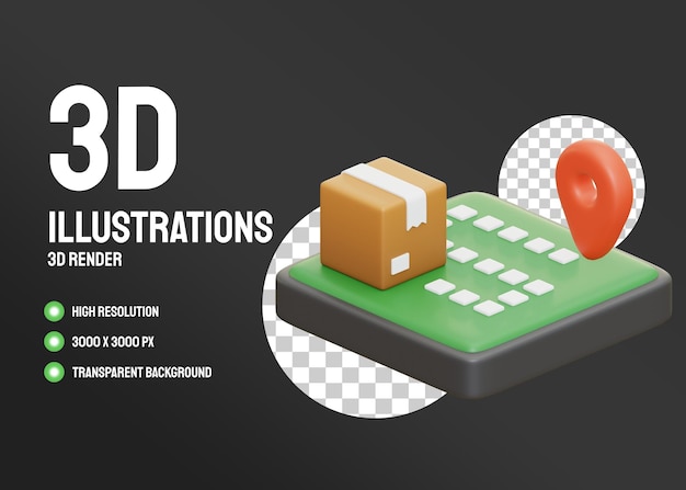 PSD 3d delivery location