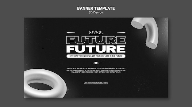 PSD 3d design banner template