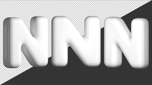 3d design letter N