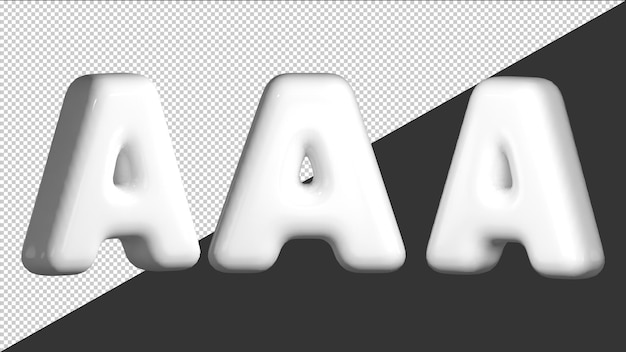 3d design letter A