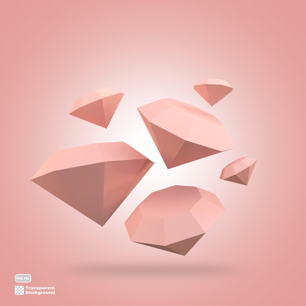 3D diamond icon render