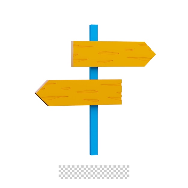 3d direction board icon isolated