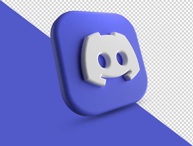 3d discord icon logo