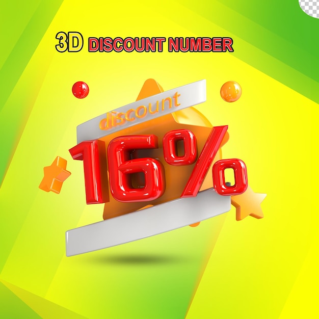 3D Discount  16%