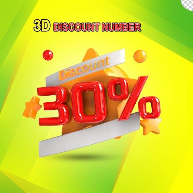 3D Discount  30%