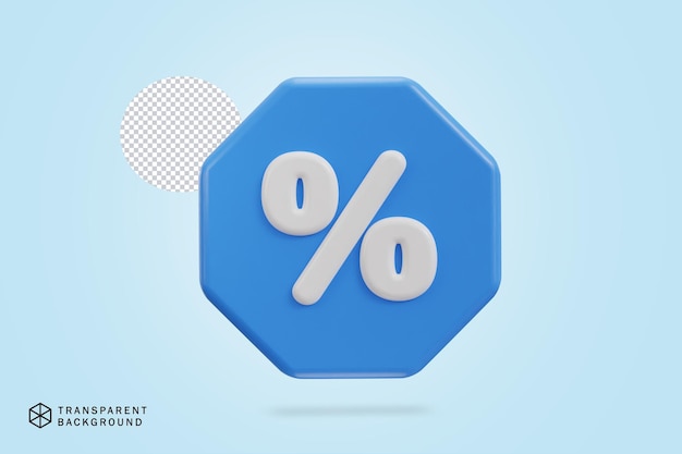 3d discount percentage icon