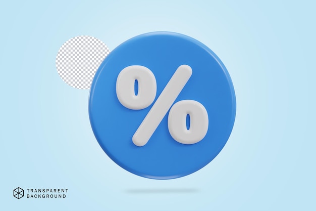 3d discount percentage icon