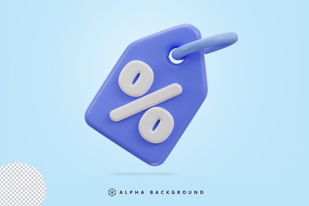 3d discount tag icon vector illustration