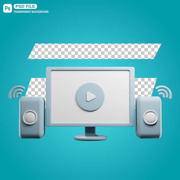 3D Display Audio Video Illustration