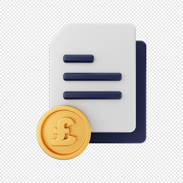 3D Document And File coins