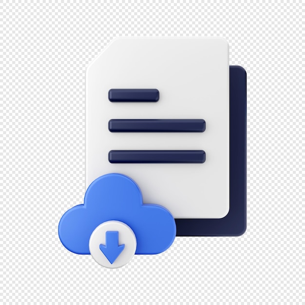 3D Document and file download cloud save