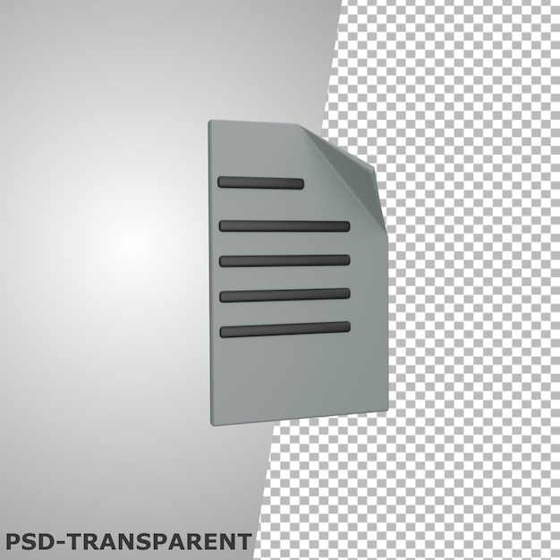 3d document icon