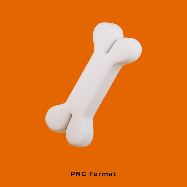 3d dog bone on PNG background