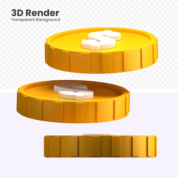 3d Dollar Coin Illustration